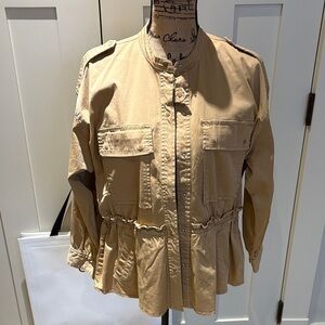 Women’s Utility Drawstring Jacket in Khaki